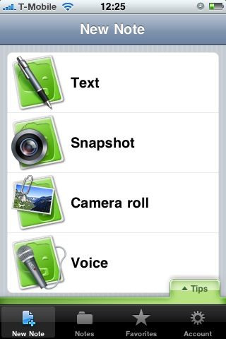 Evernote iPhone