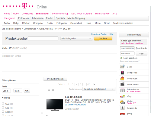 Bis zu 1.000 Kundenbewertungen in der T-Online Einkaufswelt sollen laut Spiegel Online gefälscht gewesen sein. (Bild: Screenshot) Bis zu 1.000 Kundenbewertungen in der T-Online Einkaufswelt sollen laut Spiegel Online gefälscht gewesen sein. (Bild: Screenshot)