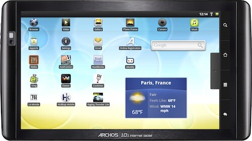 Archos 101: Zehn-Zoll-Diagonale, Android 2.2, Webcam: Das Flaggschiff der Serie kostet mindestens 299 Euro (Bild: Archos) Archos 101: Zehn-Zoll-Diagonale, Android 2.2, Webcam: Das Flaggschiff der Serie kostet mindestens 299 Euro (Bild: Archos)