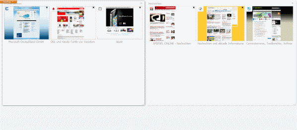 Firefox Panorama ist ab sofort in den Beta-Versionen des Browsers verfügbar. Bild: Screenshot Firefox Panorama ist ab sofort in den Beta-Versionen des Browsers verfügbar. Bild: Screenshot
