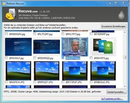 Recuva: Datenrettungs-Freeware mit Tiefenscan Recuva Funde