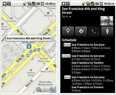 Die neue Version 4.3 von Google Maps für Android-Smartphones zeigt die Fahrpläne der öffentlichen Verkehrsmittel an. Die neue Version 4.3 von Google Maps für Android-Smartphones zeigt die Fahrpläne der öffentlichen Verkehrsmittel an.