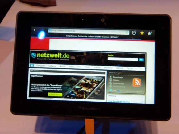 Das Blackberry Playbook wird laut Hersteller Research in Motion Android-Apps unterstützen. (Bild: netzwelt) Das Blackberry Playbook wird laut Hersteller Research in Motion Android-Apps unterstützen. (Bild: netzwelt)
