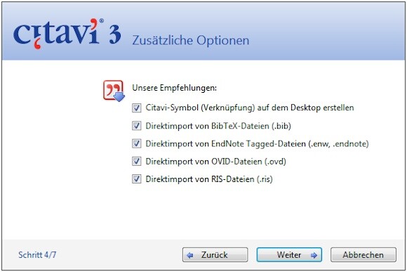 Citavi kann mit allen wichtigen Dateitypen umgehen, u.a. auch dem EndNote-Format. (Bild: Screenshot) Citavi kann mit allen wichtigen Dateitypen umgehen, u.a. auch dem EndNote-Format. (Bild: Screenshot)