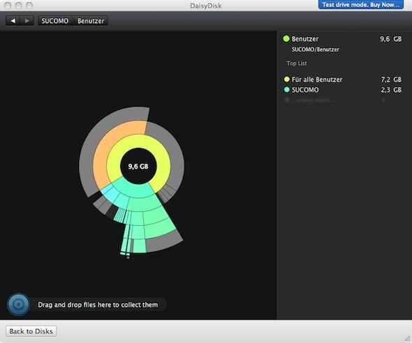 DaisyDisk ermöglicht es, sich frei im Dateisystem zu bewegen. (Bild: Netzwelt) DaisyDisk ermöglicht es, sich frei im Dateisystem zu bewegen. (Bild: Netzwelt)