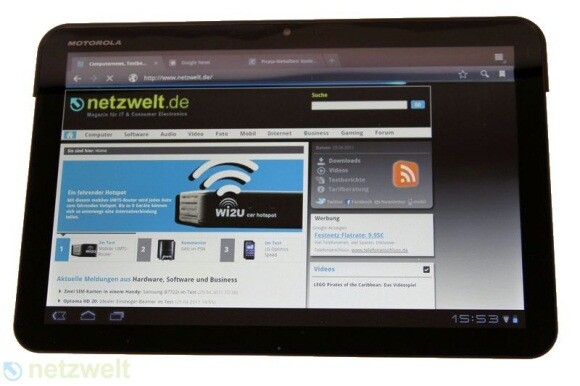 Das Design des Motorola Xoom ähnelt laut Meinung von Apple zu sehr dem iPad. (Bild: netzwelt) Das Design des Motorola Xoom ähnelt laut Meinung von Apple zu sehr dem iPad. (Bild: netzwelt)