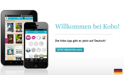 Der E-Book-Anbieter Kobo expandiert nun auch auf den deutschen Markt. (Bild: Screenshot) Der E-Book-Anbieter Kobo expandiert nun auch auf den deutschen Markt. (Bild: Screenshot)