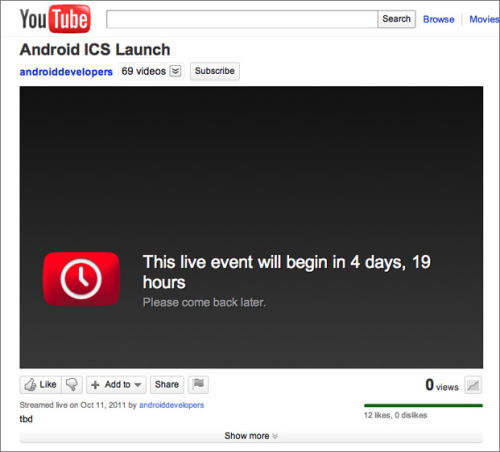 Nun ist es Gewissheit: Google wird Android Ice Cream Sandwich am 11. Oktober präsentieren. (Bild: TechCrunch) Nun ist es Gewissheit: Google wird Android Ice Cream Sandwich am 11. Oktober präsentieren. (Bild: TechCrunch)