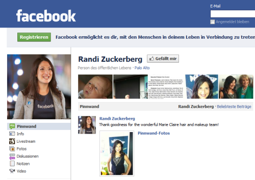 Auf ihrem Facebook-Profil gibt Sie sich noch ganz mit dem Unternehmen verbunden, tatsächlich gehen Radin Zuckerberg und Facebook künftig getrennte Wege. (Bild: Screenshot) Auf ihrem Facebook-Profil gibt Sie sich noch ganz mit dem Unternehmen verbunden, tatsächlich gehen Radin Zuckerberg und Facebook künftig getrennte Wege. (Bild: Screenshot)