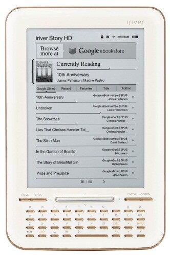 Der Iriver Story HD ist der erste Reader, auf dem Google eBooks integriert ist. (Bild: Google) Der Iriver Story HD ist der erste Reader, auf dem Google eBooks integriert ist. (Bild: Google)