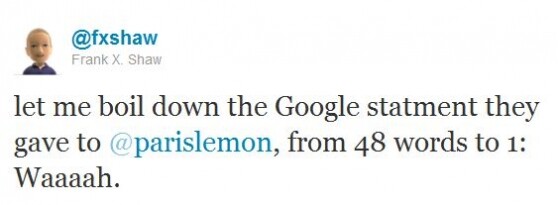 Microsoft reagiert mit einem Tweet auf die Vorwürfe von Google. (Bild: Screenshot) Microsoft reagiert mit einem Tweet auf die Vorwürfe von Google. (Bild: Screenshot)