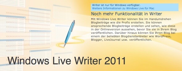 Der Microsoft Windows Live Writer hat sich zum soliden Blogger-Tool gemausert. (Bild: Microsoft/Netzwelt) Der Microsoft Windows Live Writer hat sich zum soliden Blogger-Tool gemausert. (Bild: Microsoft/Netzwelt)