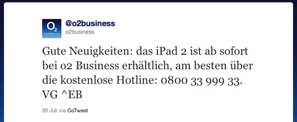 o2 Germany bietet ab sofort auch das iPad 2 mit Ratenzahlung an. (Bild: Netzwelt) o2 Germany bietet ab sofort auch das iPad 2 mit Ratenzahlung an. (Bild: Netzwelt)