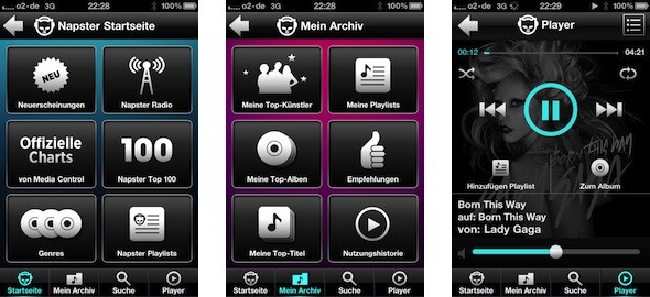 Das Online-Musikangebot Napster versucht, mit Apps neue Kunden zu ködern. (Bild: Netzwelt) Das Online-Musikangebot Napster versucht, mit Apps neue Kunden zu ködern. (Bild: Netzwelt)