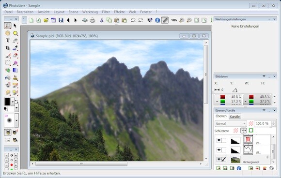 PhotoLine ist eine praktische Bildbearbeitung für Windows und Mac OS X. (Bild: Screenshot) PhotoLine ist eine praktische Bildbearbeitung für Windows und Mac OS X. (Bild: Screenshot)