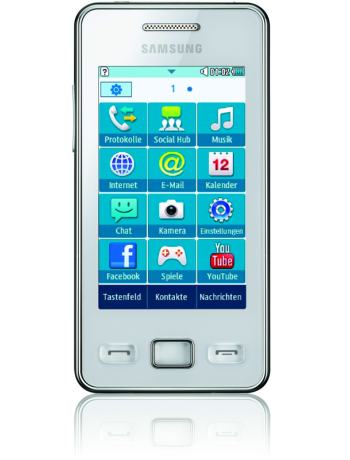 Samsung Star 2: Touchscreen-Handy ist nicht gleich Smartphone. (Bild: Samsung) Samsung Star 2: Touchscreen-Handy ist nicht gleich Smartphone. (Bild: Samsung)