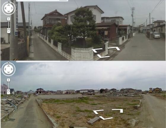 In Street View können nun Bilder vor und nach der Katastrophe in Japan vom 11. März diesen Jahres betrachtet werden. (Bild: Screenshot/Street View/netzwelt) In Street View können nun Bilder vor und nach der Katastrophe in Japan vom 11. März diesen Jahres betrachtet werden. (Bild: Screenshot/Street View/netzwelt)