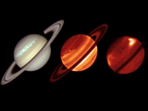 In unterschiedlichen Lichtspektren wurde der nördliche Sturm fotografiert. (Bild: ESO/Univ. of Oxford/T. Barry) In unterschiedlichen Lichtspektren wurde der nördliche Sturm fotografiert. (Bild: ESO/Univ. of Oxford/T. Barry)