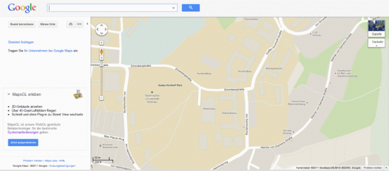 Das Update für Google Maps beinhaltet auch detaillierte Übersichten für einige Einrichtungen, wie hier die TU Illmenau. (Bild: Screenshot) Das Update für Google Maps beinhaltet auch detaillierte Übersichten für einige Einrichtungen, wie hier die TU Illmenau. (Bild: Screenshot)