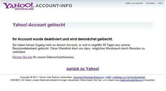 Yahoo-ID löschen Yahoo-ID löschen