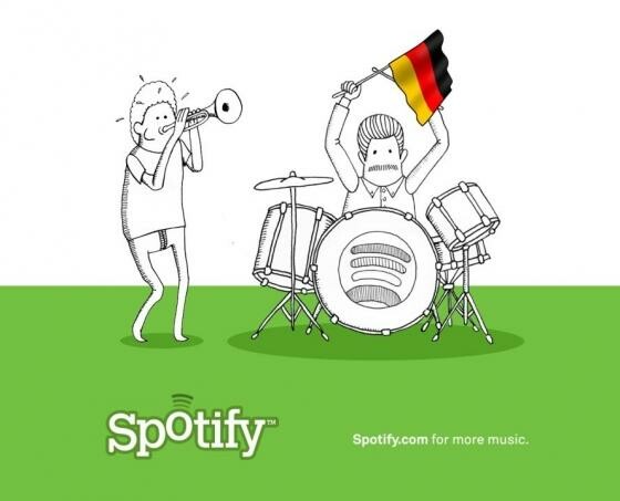 Am 13. März startet Spotify auch in Deutschland, dem 13. Land. (Bild: Spotify) Am 13. März startet Spotify auch in Deutschland, dem 13. Land. (Bild: Spotify)