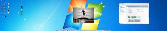 Der auf 5.760 x 1.080 erweiterte Windows-Desktop erstreckt sich über drei Bildschirme. (Bild: netzwelt) Der auf 5.760 x 1.080 erweiterte Windows-Desktop erstreckt sich über drei Bildschirme. (Bild: netzwelt)
