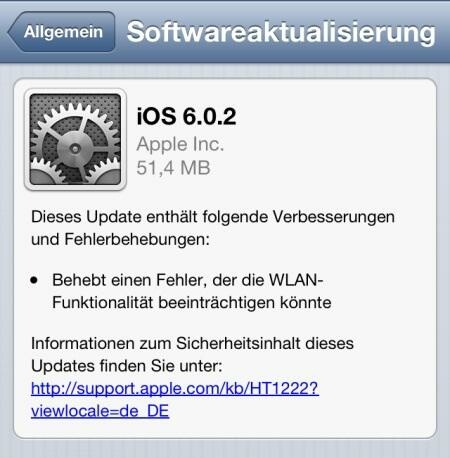 Apple stellt ein Update für iOS 6 bereit. (Bild: Screenshot Apple iPhone 5) Apple stellt ein Update für iOS 6 bereit. (Bild: Screenshot Apple iPhone 5)