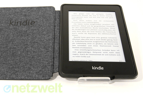 Die Bedienung des Paperwhite erfolgt hauptsächlich über das berührungsempfindliche Display. (Bild: netzwelt) Die Bedienung des Paperwhite erfolgt hauptsächlich über das berührungsempfindliche Display. (Bild: netzwelt)
