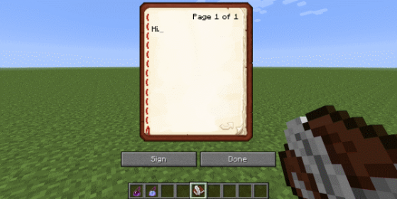 Beschreibbare Bücher - neu in der Minecraft-Version 1.3. (Bild: imgur.com) Beschreibbare Bücher - neu in der Minecraft-Version 1.3. (Bild: imgur.com)