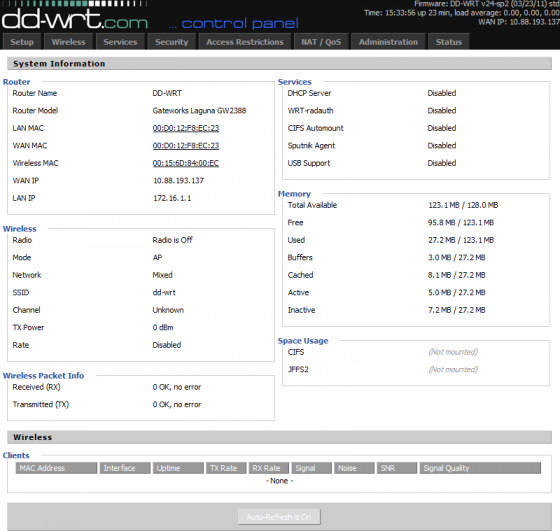 DD-WRT Demo Screenshot (Bild: Screenshot dd-wrt.com/demo/) DD-WRT Demo Screenshot (Bild: Screenshot dd-wrt.com/demo/)