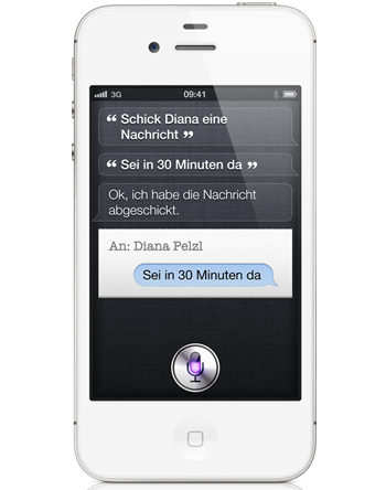 Demnächst vielleicht nicht nur unter iOS sondern auch unter Mac OS X: Sprachassistent Siri. (Bild: Apple) Demnächst vielleicht nicht nur unter iOS sondern auch unter Mac OS X: Sprachassistent Siri. (Bild: Apple)