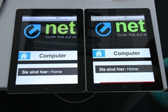 Derzeit ist das Display des iPad 3 bei der Auflösung Spitzenreiter. Eventuell sorgen Samsung und Google aber schon bald für eine Wachablösung. (Bild: netzwelt) Derzeit ist das Display des iPad 3 bei der Auflösung Spitzenreiter. Eventuell sorgen Samsung und Google aber schon bald für eine Wachablösung. (Bild: netzwelt)