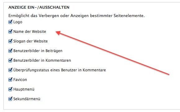 Drupal kann einzelne Komponenten eines Design-Thema an- und abschalten. (Bild: netzwelt) Drupal kann einzelne Komponenten eines Design-Thema an- und abschalten. (Bild: netzwelt)