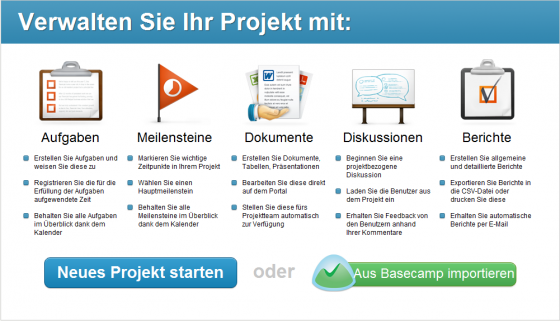 Eigene Projekte können einfach verwaltet und betreut werden. (Bild: Screenshot) Eigene Projekte können einfach verwaltet und betreut werden. (Bild: Screenshot)