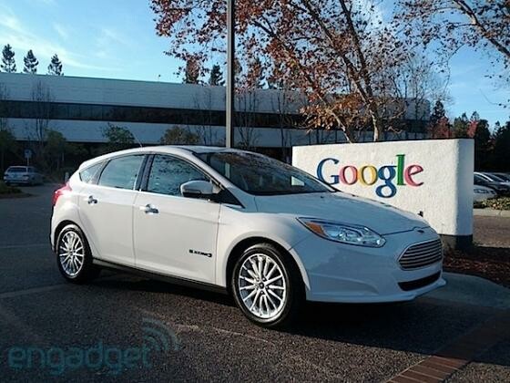 Der erste Ford Focus Electric ging an Google. (Bild: Engadget.com) Der erste Ford Focus Electric ging an Google. (Bild: Engadget.com)