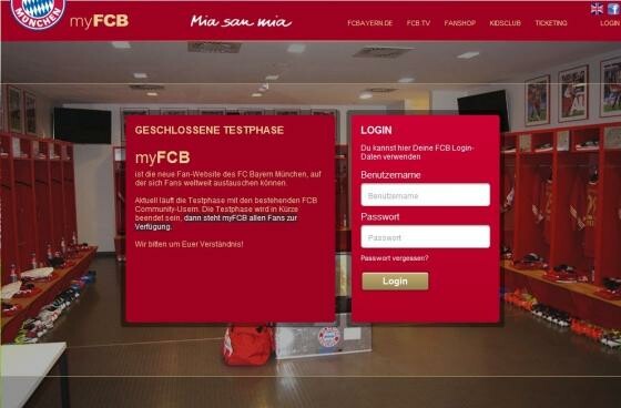 Ein Facebook-Account allein reicht nicht: Der FC Bayern München eröffnet sein eigenes Soziales Netzwerk. (Bild: Screenshot myFCB.de) Ein Facebook-Account allein reicht nicht: Der FC Bayern München eröffnet sein eigenes Soziales Netzwerk. (Bild: Screenshot myFCB.de)
