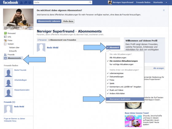 Bei Facebook Freunde zu blockieren ist ganz einfach. (Bild: Screenshot) Bei Facebook Freunde zu blockieren ist ganz einfach. (Bild: Screenshot)