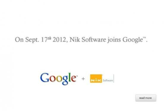 Google und Nik Software gehen demnächst gemeinsame Wege: Ankündigung auf der Seite der Snapseed-Macher. (Bild: Screenshot Nik Software) Google und Nik Software gehen demnächst gemeinsame Wege: Ankündigung auf der Seite der Snapseed-Macher. (Bild: Screenshot Nik Software)