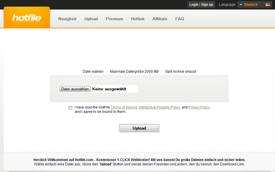 Hotfile steht in einem Gerichtsprozess unter anderem mit Disney und Warner Bros. Entertainment. (Bild: Screenshot Hotfile.com) Hotfile steht in einem Gerichtsprozess unter anderem mit Disney und Warner Bros. Entertainment. (Bild: Screenshot Hotfile.com)