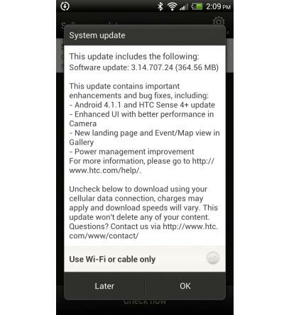 HTC hat mit der Veröffentlichung des Jelly Bean-Updates für das One X begonnen. (Bild: http://twitter.com/Gkang29) HTC hat mit der Veröffentlichung des Jelly Bean-Updates für das One X begonnen. (Bild: http://twitter.com/Gkang29)