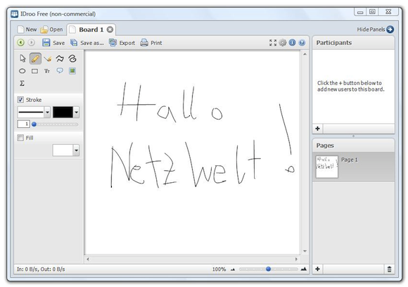 IDroo macht es ganz einfach, Zeichnungen über Skype zu tauschen. (Bild: netzwelt/Screenshot) IDroo macht es ganz einfach, Zeichnungen über Skype zu tauschen. (Bild: netzwelt/Screenshot)