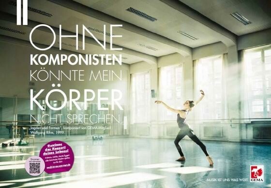 Die Musikverwertungsgesellschaft GEMA startete kürzlich eine Image-Kampagne für Urheber. (Bild: Anatol Kotte/GEMA) Die Musikverwertungsgesellschaft GEMA startete kürzlich eine Image-Kampagne für Urheber. (Bild: Anatol Kotte/GEMA)