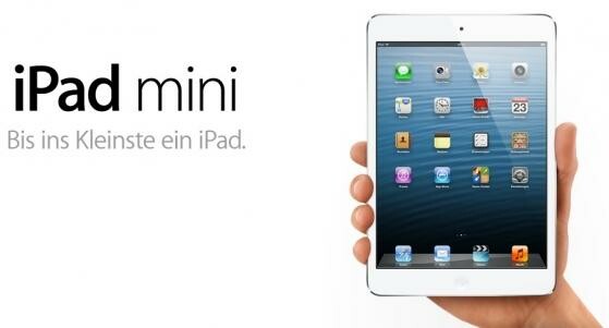 Das iPad mini ist ab sofort erhältlich. (Bild: Screenshot Apple.com/de) Das iPad mini ist ab sofort erhältlich. (Bild: Screenshot Apple.com/de)
