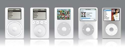 Der iPod im wandel der Zeit. Heute wird er elf Jahre alt und sieht jünger aus als zuvor. (Bild: punctcreativ.ro) Der iPod im wandel der Zeit. Heute wird er elf Jahre alt und sieht jünger aus als zuvor. (Bild: punctcreativ.ro)