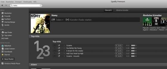 Der Künstler Nomy verdient sein gesamtes Einkommen über Spotify. (Bild: Screenshot Spotify) Der Künstler Nomy verdient sein gesamtes Einkommen über Spotify. (Bild: Screenshot Spotify)