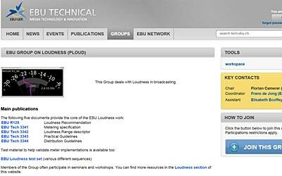 Die Lautheit-Gruppe (PLOUD) der EBU hat die Richtlinie 128 für die Gestaltung des Lautstärkepegels bei Fernsehen und Rundfunk entwickelt. (Bild: Screenshot tech.ebu.ch) Die Lautheit-Gruppe (PLOUD) der EBU hat die Richtlinie 128 für die Gestaltung des Lautstärkepegels bei Fernsehen und Rundfunk entwickelt. (Bild: Screenshot tech.ebu.ch)