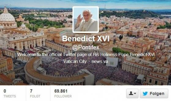 Wer mag kann dem Papst ab jetzt bei Twitter folgen. (Bild: Screenshot netzwelt) Wer mag kann dem Papst ab jetzt bei Twitter folgen. (Bild: Screenshot netzwelt)