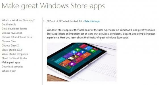 Microsoft nutzt die neue Bezeichnung Windows Store-Apps bereits auf seinen Webseiten. (Bild: Screenshot msdn.microsoft.com) Microsoft nutzt die neue Bezeichnung Windows Store-Apps bereits auf seinen Webseiten. (Bild: Screenshot msdn.microsoft.com)