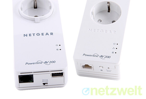 Powerline mal anders: Das Netgear-Adapterpaar stellt eine Internetverbindung über die Stromleitung her, dient aber auch zur AirPlay-Aufrüstung von Heimelektronik. (Bild: netzwelt) Powerline mal anders: Das Netgear-Adapterpaar stellt eine Internetverbindung über die Stromleitung her, dient aber auch zur AirPlay-Aufrüstung von Heimelektronik. (Bild: netzwelt)