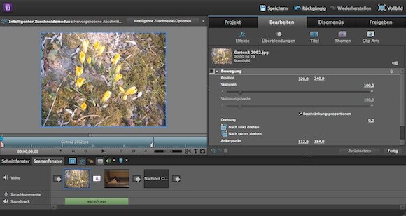 Premiere Elements kann Bilder und Videos ganz einfach kombinieren. (Bild: netzwelt) Premiere Elements kann Bilder und Videos ganz einfach kombinieren. (Bild: netzwelt)